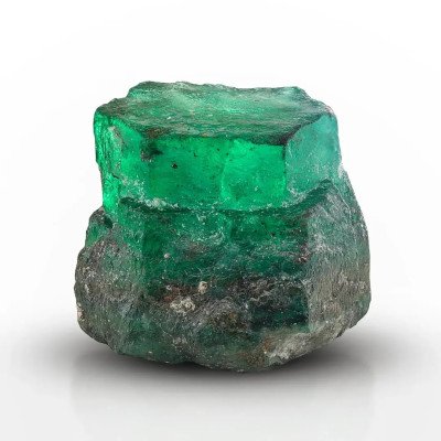 Vibrant Green Emerald Crystal with Golden Pyrite from Pakistan